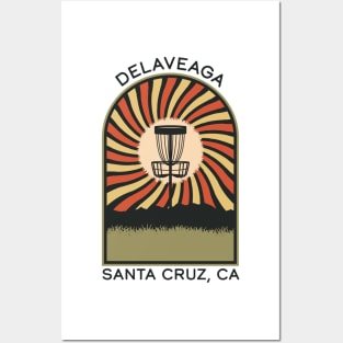 DeLaVeaga Santa Cruz, CA | Disc Golf Vintage Retro Arch Mountains Posters and Art